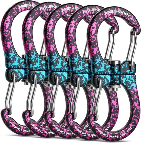 FresKaro 1kN 360 Swivel Carabiner, Speckled