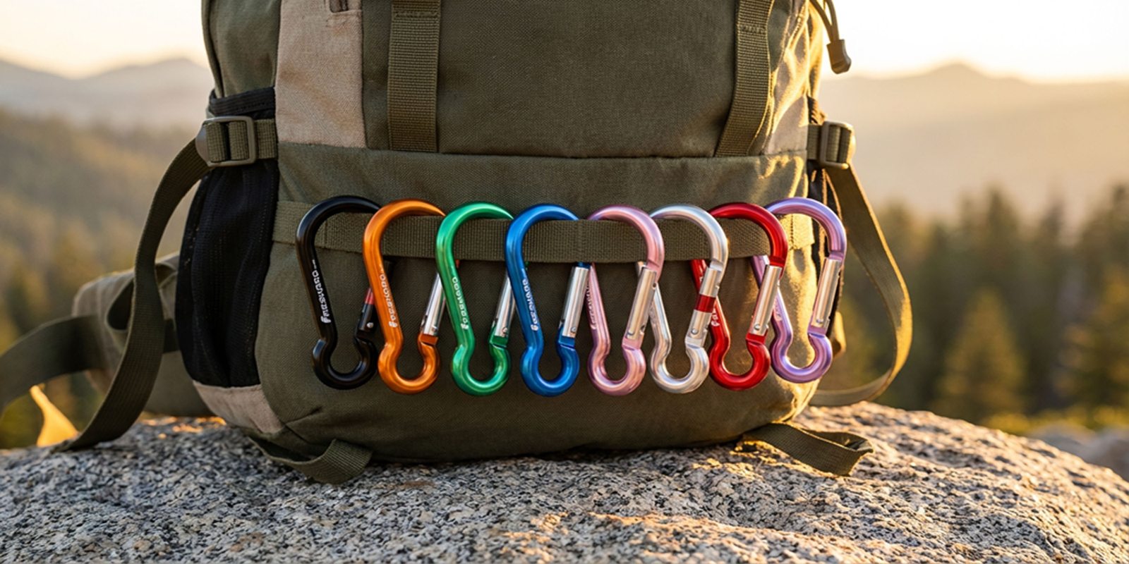 FresKaro pear spring snap carabiners